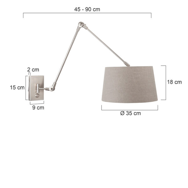 Steinhauer Gramineus Wandlamp RVS - Image 5