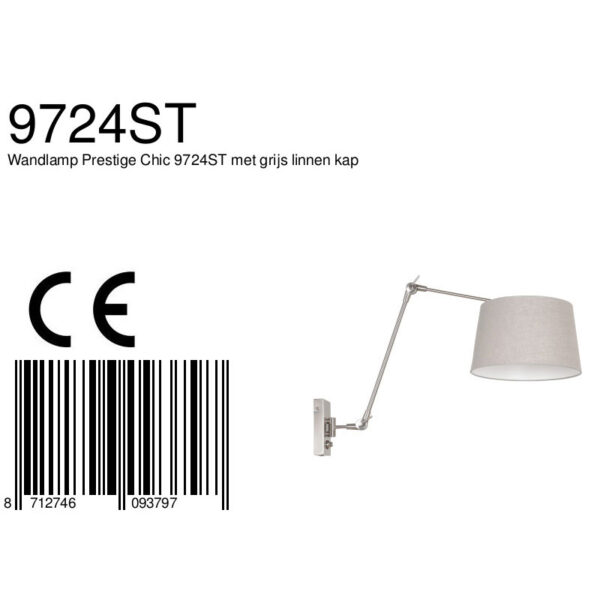 Steinhauer Gramineus Wandlamp RVS - Image 6