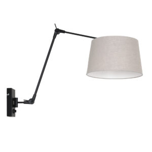 Steinhauer Prestige chic wandlamp – E27 (grote fitting) – Zwart