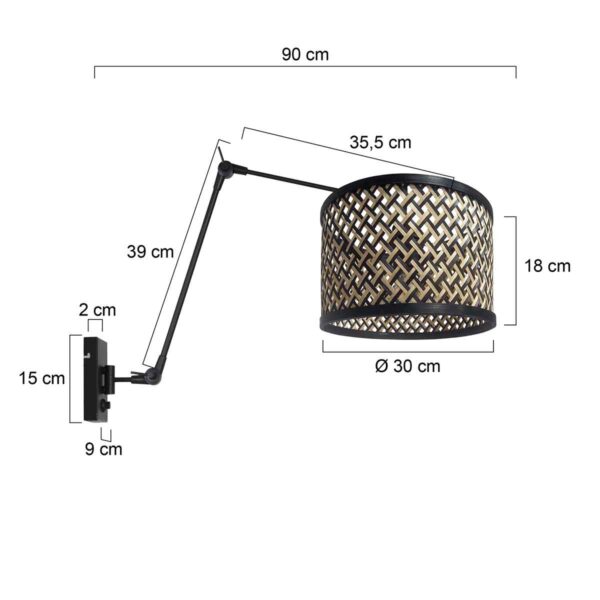 Steinhauer Prestige chic wandlamp – E27 (grote fitting) – Zwart - Image 5