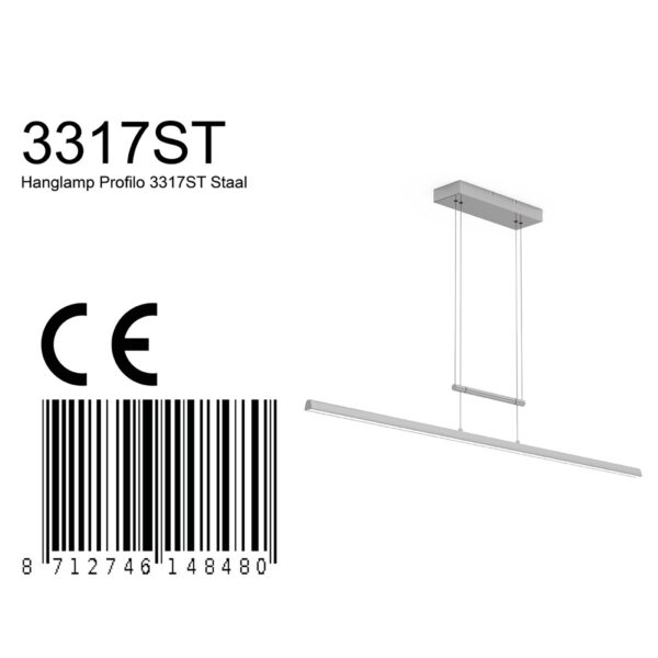 Steinhauer Profilo hanglamp – Ingebouwd (LED) – wit - Image 7
