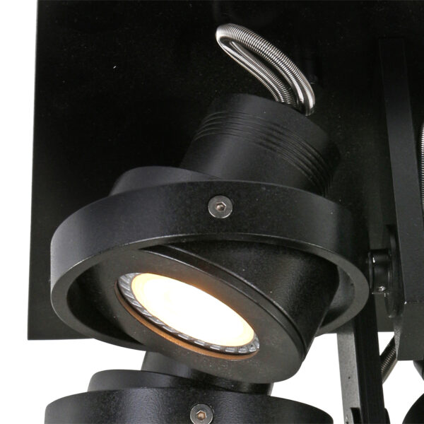Steinhauer West Point spot - opbouw spot - draai- en kantelbaar - incl. LED - 4 lichts - zwart - Image 3
