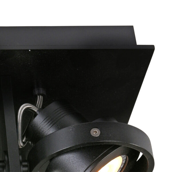 Steinhauer West Point spot - opbouw spot - draai- en kantelbaar - incl. LED - 4 lichts - zwart - Image 5