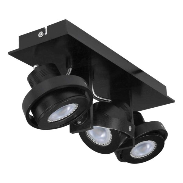 Steinhauer Quatro plafonniere – GU10 – Zwart