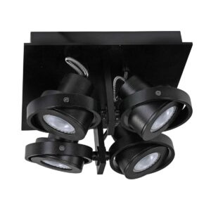 Steinhauer Quatro plafonniere – GU10 – Zwart