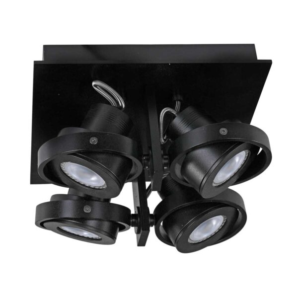 Steinhauer Quatro plafonniere – GU10 – Zwart