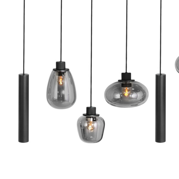 Steinhauer Reflexion hanglamp – In hoogte verstelbaar – E27 + GU10 – smokeglas en zwart - Image 3