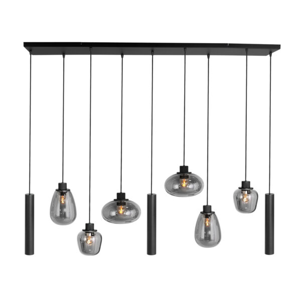 Steinhauer Reflexion hanglamp – In hoogte verstelbaar – E27 + GU10 – smokeglas en zwart - Image 8