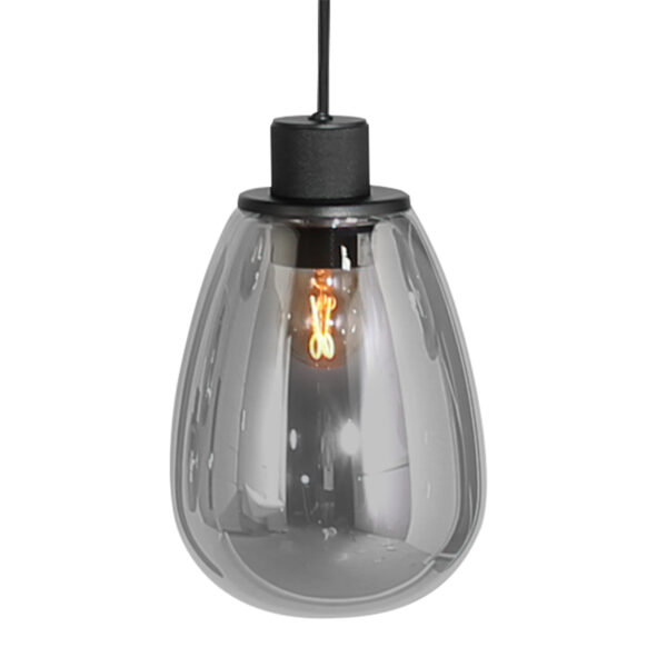 Steinhauer Reflexion hanglamp – In hoogte verstelbaar – E27 + GU10 – smokeglas en zwart - Image 9