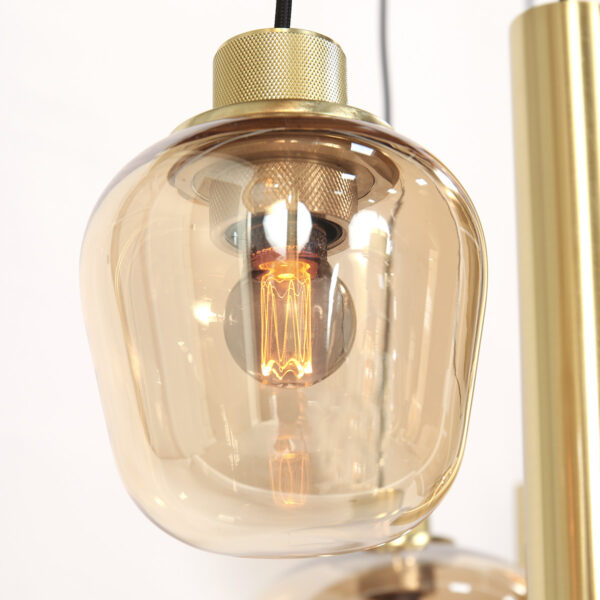 Steinhauer Reflexion hanglamp – In hoogte verstelbaar – E27 + GU10 – messing en zwart - Image 11
