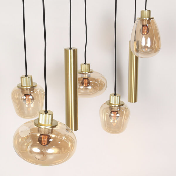 Steinhauer Reflexion hanglamp – In hoogte verstelbaar – E27 + GU10 – messing en zwart - Image 4