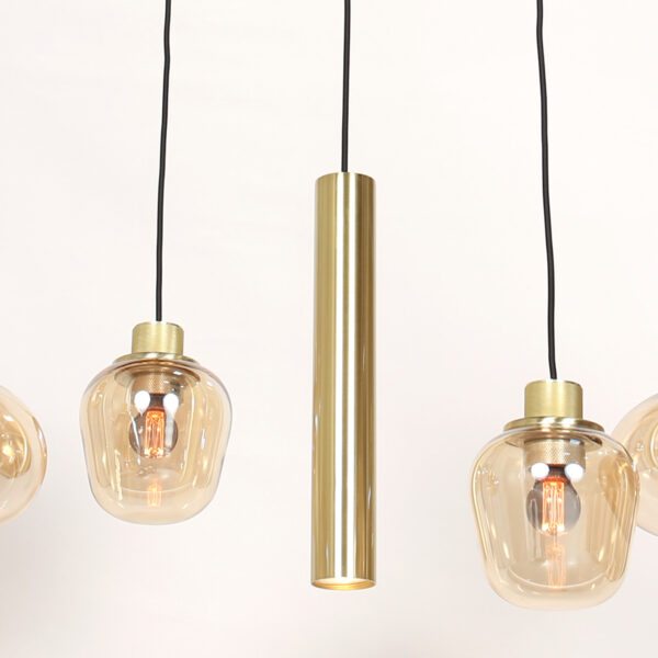 Steinhauer Reflexion hanglamp – In hoogte verstelbaar – E27 + GU10 – messing en zwart - Image 6
