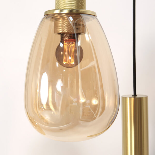 Steinhauer Reflexion hanglamp – In hoogte verstelbaar – E27 + GU10 – messing en zwart - Image 10