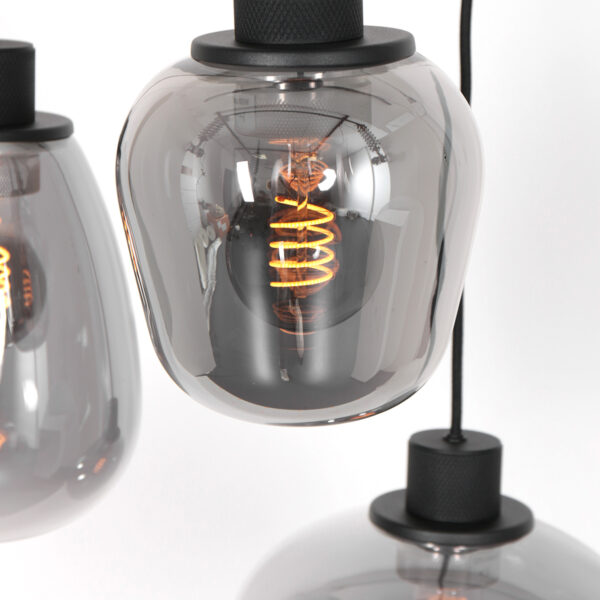 Steinhauer Reflexion hanglamp - vide lamp - drielichts - rookglas - verstelbaar in hoogte - zwart - Image 11