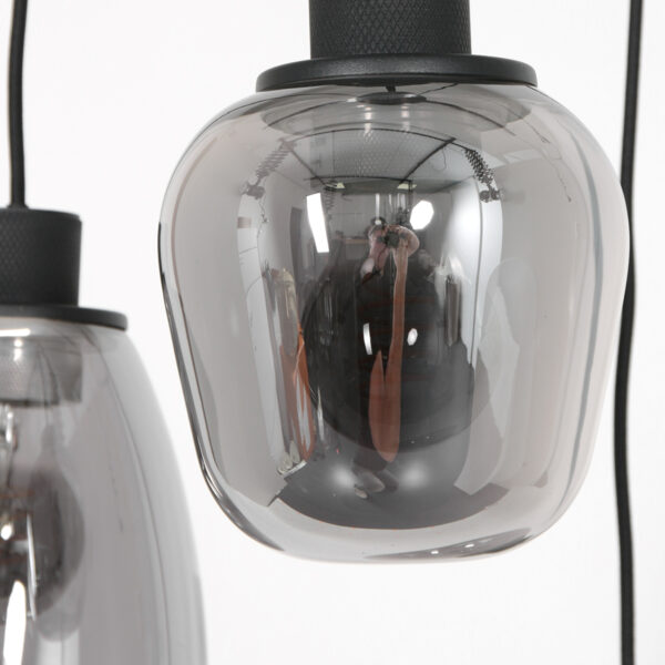 Steinhauer Reflexion hanglamp - vide lamp - drielichts - rookglas - verstelbaar in hoogte - zwart - Image 12