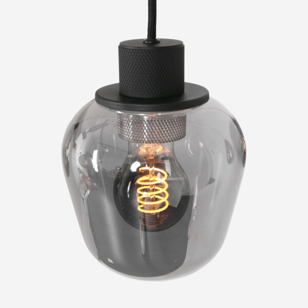 Steinhauer Reflexion hanglamp - vide lamp - drielichts - rookglas - verstelbaar in hoogte - zwart - Image 4