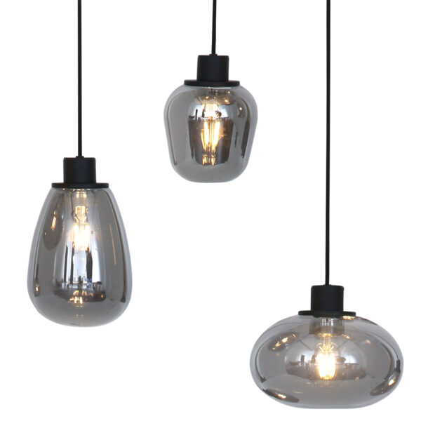 Steinhauer Reflexion videlamp - zevenlichts - rookglas - zwart - Image 3