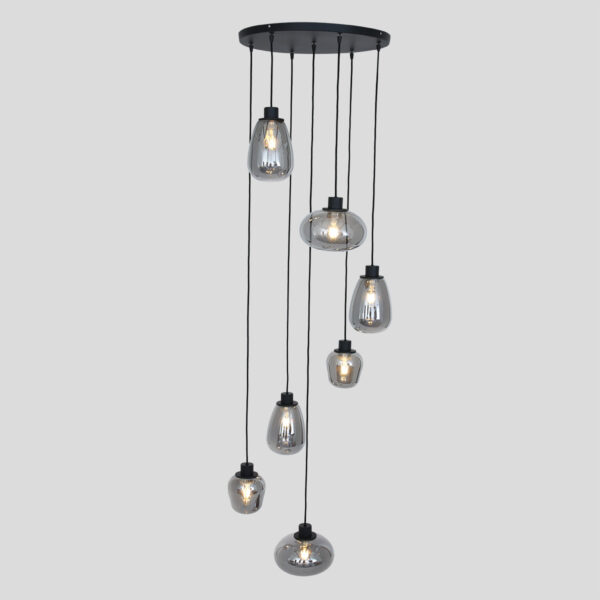 Steinhauer Reflexion videlamp - zevenlichts - rookglas - zwart - Image 10
