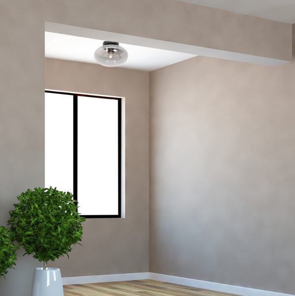 Steinhauer Reflexion plafondlamp – ø 25 cm – E27 (grote fitting) – zwart - Image 2