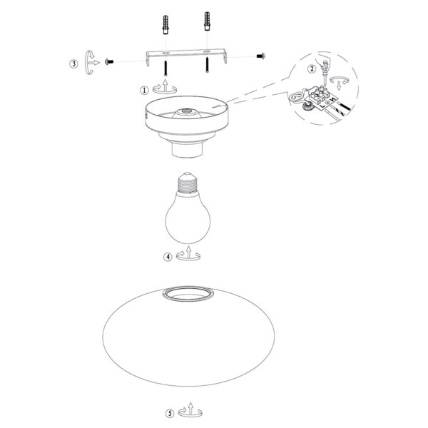 Steinhauer Reflexion plafondlamp – ø 25 cm – E27 (grote fitting) – zwart - Image 8