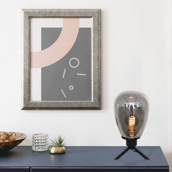 Steinhauer Reflexion tafellampje - 28cm hoog - zwart met rookglas - Image 13