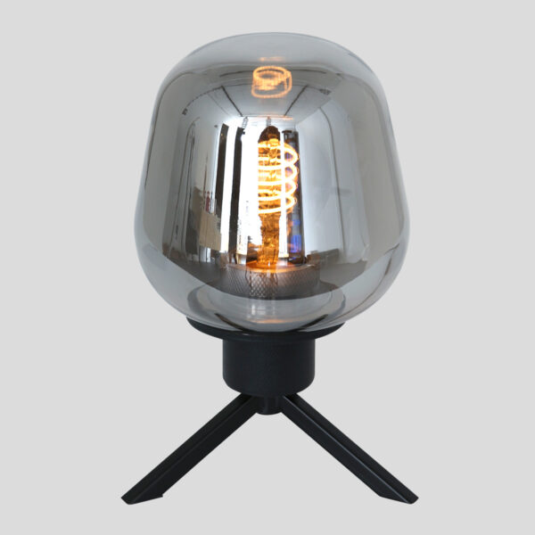 Steinhauer Reflexion tafellampje - 23cm hoog - zwart met rookglas - Image 14