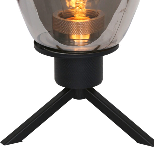 Steinhauer Reflexion tafellampje - 28cm hoog - zwart met rookglas - Image 5