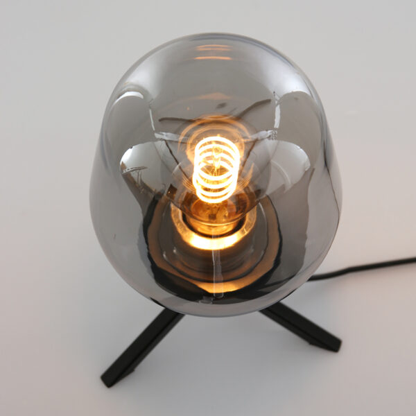 Steinhauer Reflexion tafellampje - 23cm hoog - zwart met rookglas - Image 6