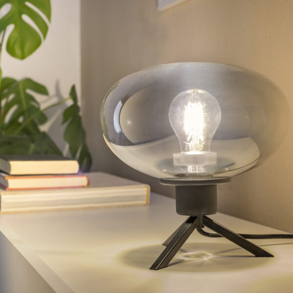 Steinhauer Reflexion tafellampje - Ø 22 cm - zwart met rookglas - Afbeelding 16
