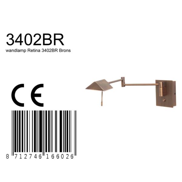Steinhauer Retina wandlamp – Draai- en/of kantelbaar – Ingebouwd (LED) – brons - Afbeelding 7
