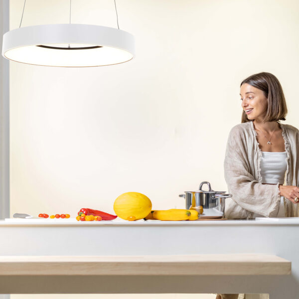 Steinhauer Ringlede hanglamp - ring - ingebouwd LED - ⌀48 cm - wit - Image 2