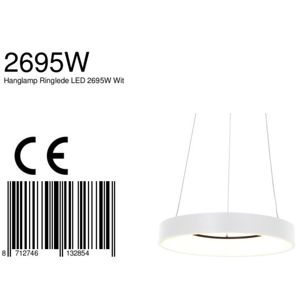 Steinhauer Ringlede hanglamp - ring - ingebouwd LED - ⌀48 cm - wit - Image 8