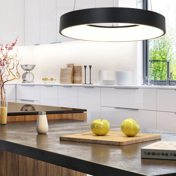 Steinhauer Ringlede hanglamp - ring - ingebouwd LED - ⌀48 cm - zwart - Image 2