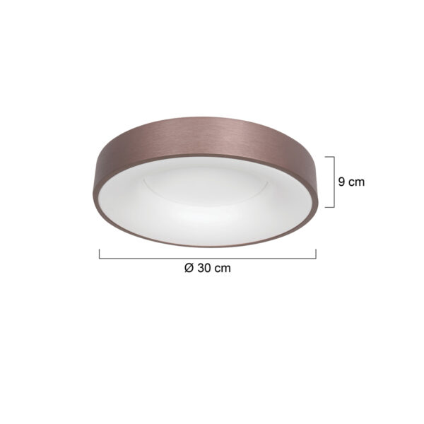 Steinhauer Ringlede plafondlamp – ø 30 cm – Ingebouwd (LED) – brons en wit - Image 5