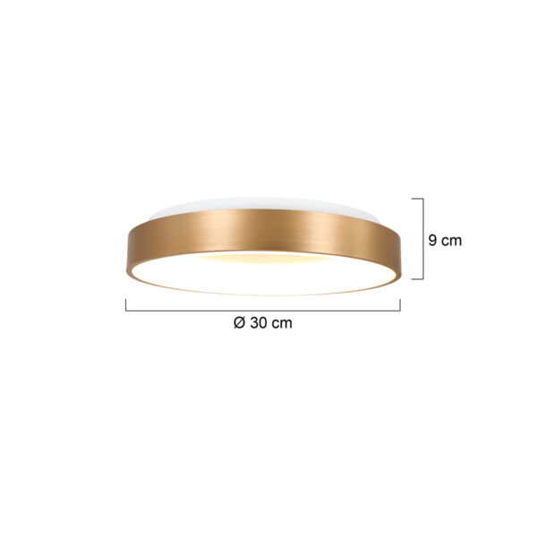 Steinhauer Ringlede plafondlamp - rond - ingebouwd LED - Ø 30 cm - 2700K - goud - Image 5