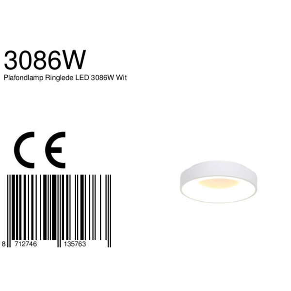 Steinhauer Ringlede plafondlamp - rond - ingebouwd LED - Ø 30 cm - 2700K - wit - Image 7