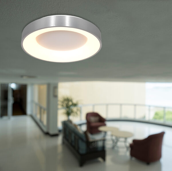 Steinhauer Ringlede plafondlamp - rond - ingebouwd LED - Ø 30 cm - 2700K - zilver - Image 2