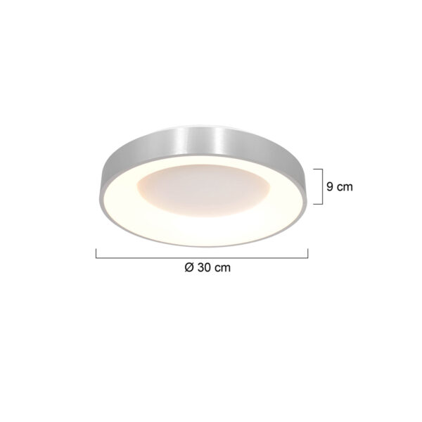 Steinhauer Ringlede plafondlamp - rond - ingebouwd LED - Ø 30 cm - 2700K - zilver - Image 7