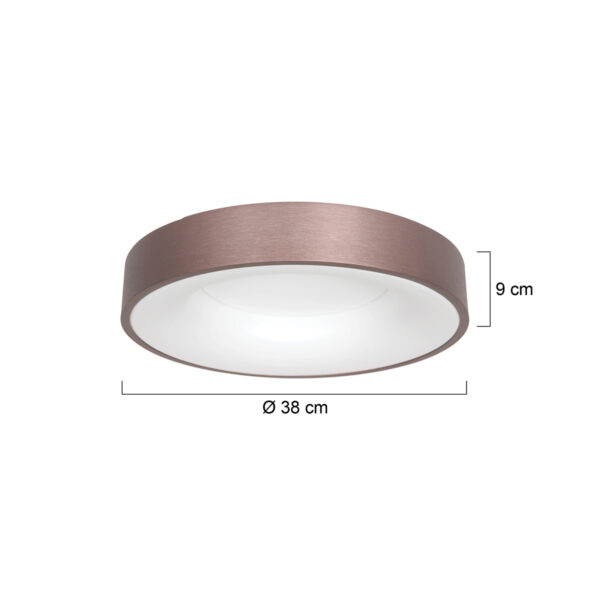 Steinhauer Ringlede plafondlamp – ø 38 cm – Niet verstelbaar – Ingebouwd (LED) – brons en wit - Image 6