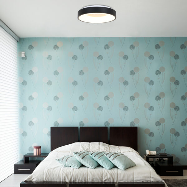 Steinhauer Ringlede plafondlamp - rond - ingebouwd LED - Ø 38 cm - 2800K - zwart - Image 2