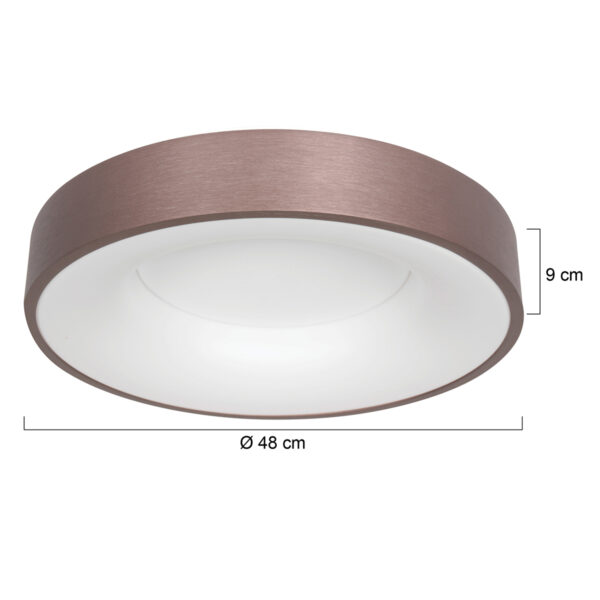 Steinhauer Ringlede plafondlamp – ø 48 cm – Niet verstelbaar – Ingebouwd (LED) – brons - Image 6
