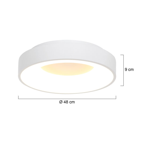 Steinhauer Ceiling and Wall grote moderne plafondlamp - Ø 48 cm - ingebouwd LED - 2800K - wit - Image 6