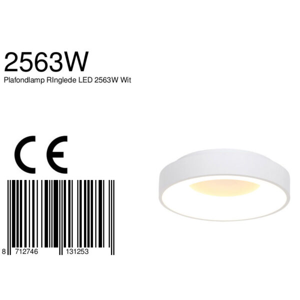 Steinhauer Ceiling and Wall grote moderne plafondlamp - Ø 48 cm - ingebouwd LED - 2800K - wit - Image 7