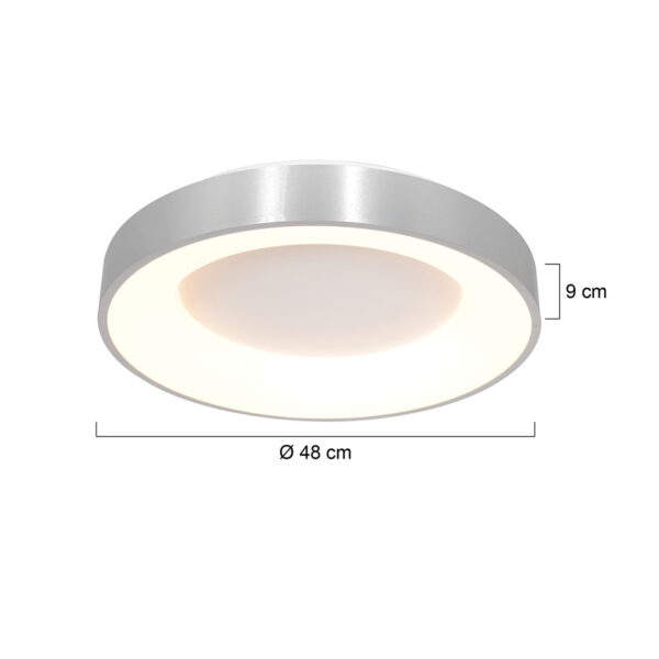 Steinhauer Ringlede plafondlamp - ingebouwd LED - Ø48 cm - Metaal en kunststof - zilver - Image 6