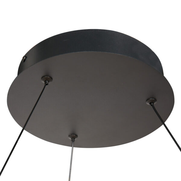 Steinhauer Ringlux hanglamp – ø 100 cm – In hoogte verstelbaar – Ingebouwd (LED) – zwart - Image 5
