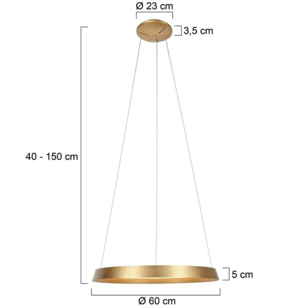 Steinhauer Ringlux hanglamp –– goud - Image 6