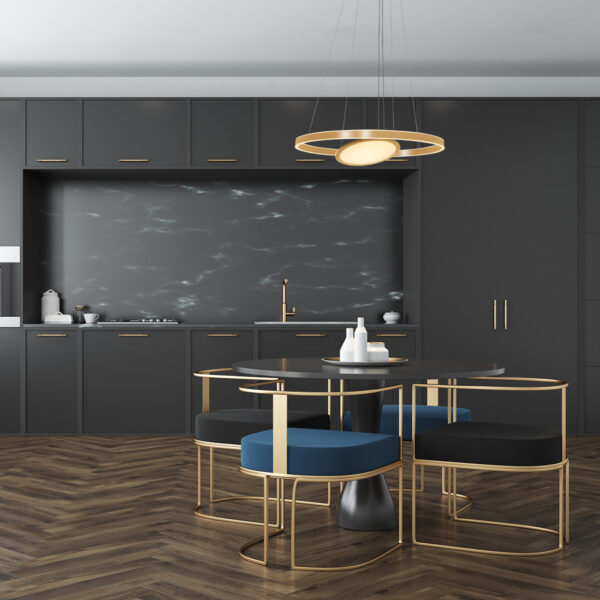 Steinhauer Ringlux hanglamp – ø 60 cm – In hoogte verstelbaar – Ingebouwd (LED) – goud - Image 2