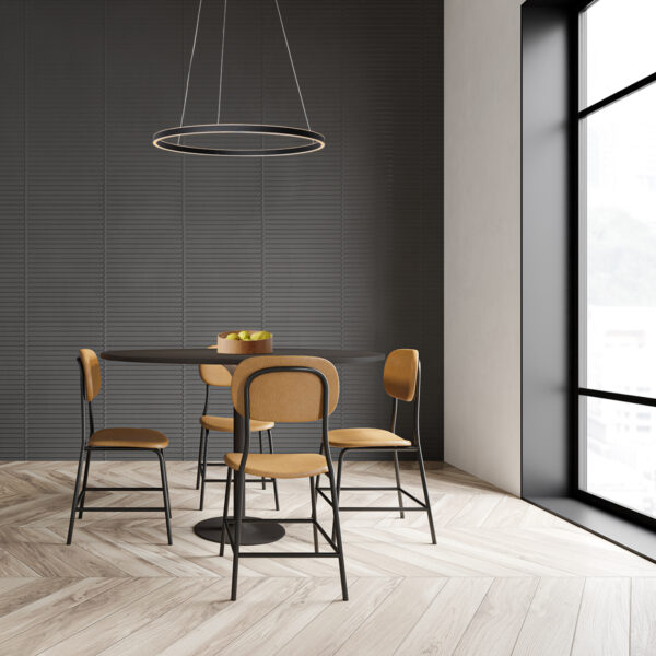 Steinhauer Ringlux hanglamp – ø 60 cm – In hoogte verstelbaar – Ingebouwd (LED) – zwart - Image 2