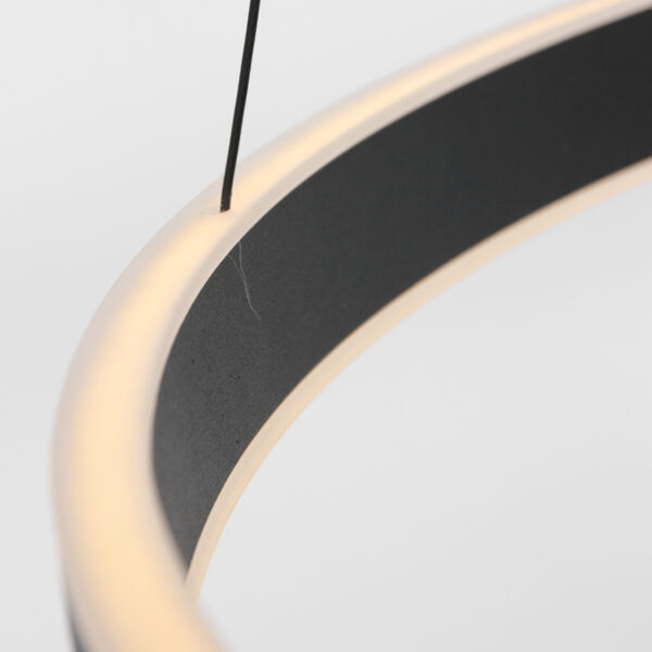 Steinhauer Ringlux hanglamp – ø 60 cm – In hoogte verstelbaar – Ingebouwd (LED) – zwart - Image 12