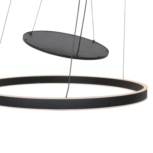 Steinhauer Ringlux hanglamp – ø 60 cm – In hoogte verstelbaar – Ingebouwd (LED) – zwart - Image 4